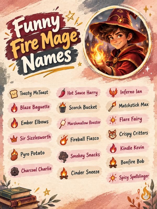 Funny Fire Mage Names