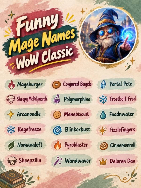 Funny Mage Names WoW Classic