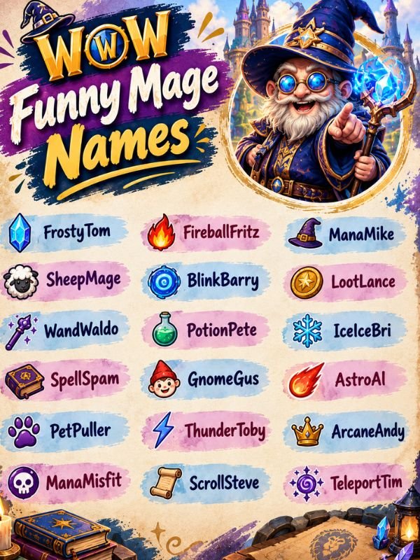 WoW Funny Mage Names