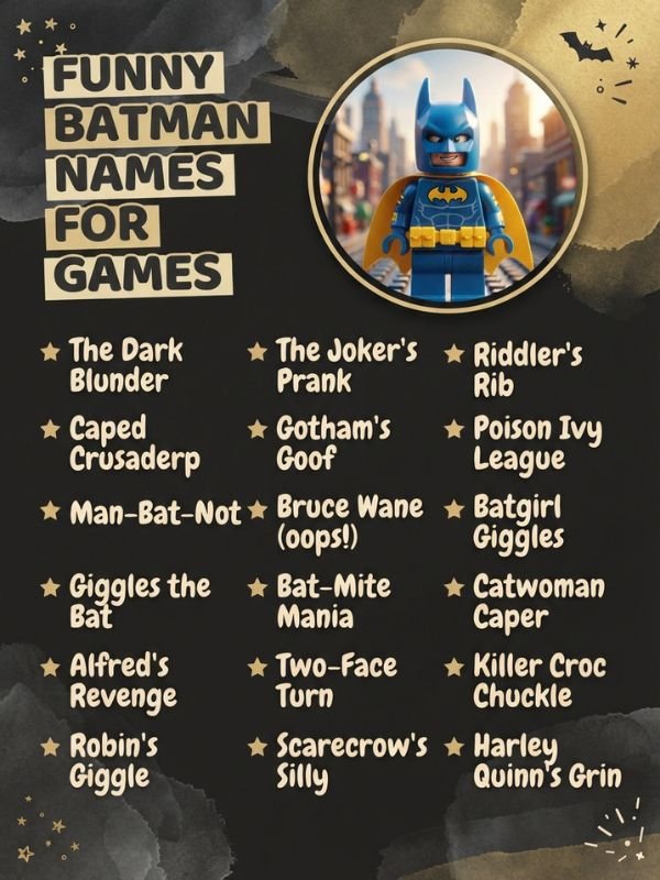 Funny Batman Names for games