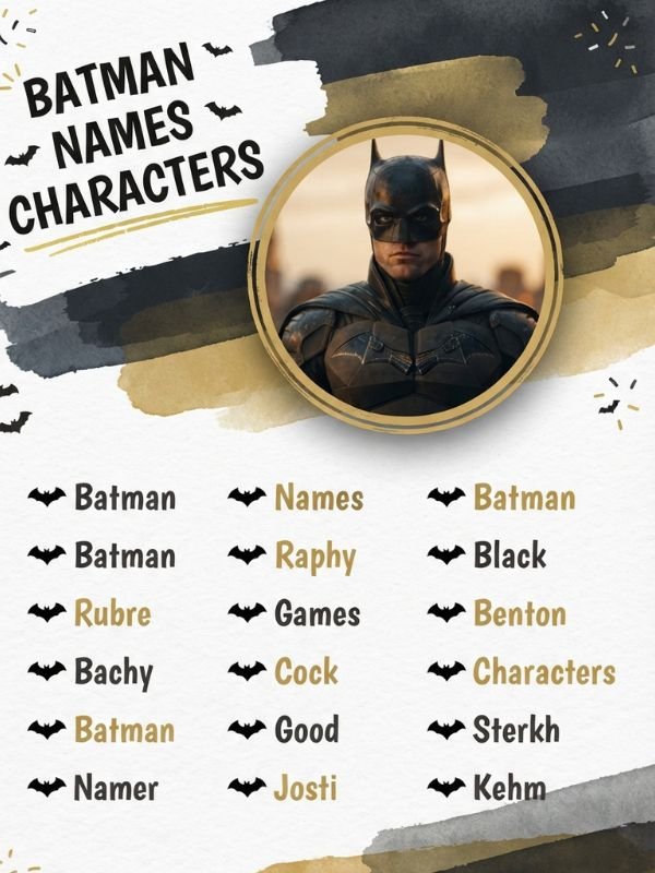 Batman Names Characters
