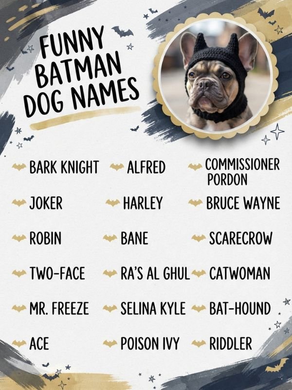 Funny Batman Dog Names